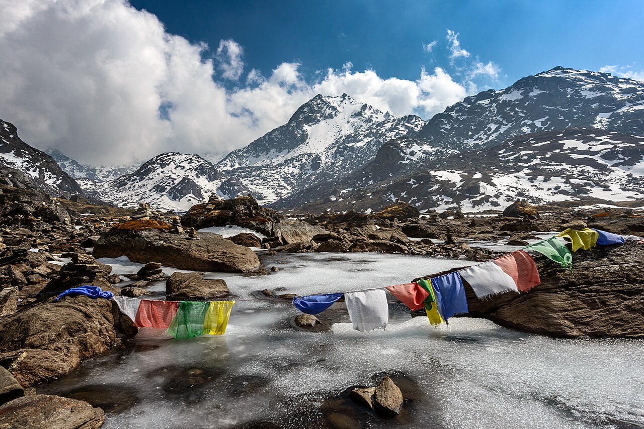 Gosaikunda Lake surrounded by Himalayan slopes