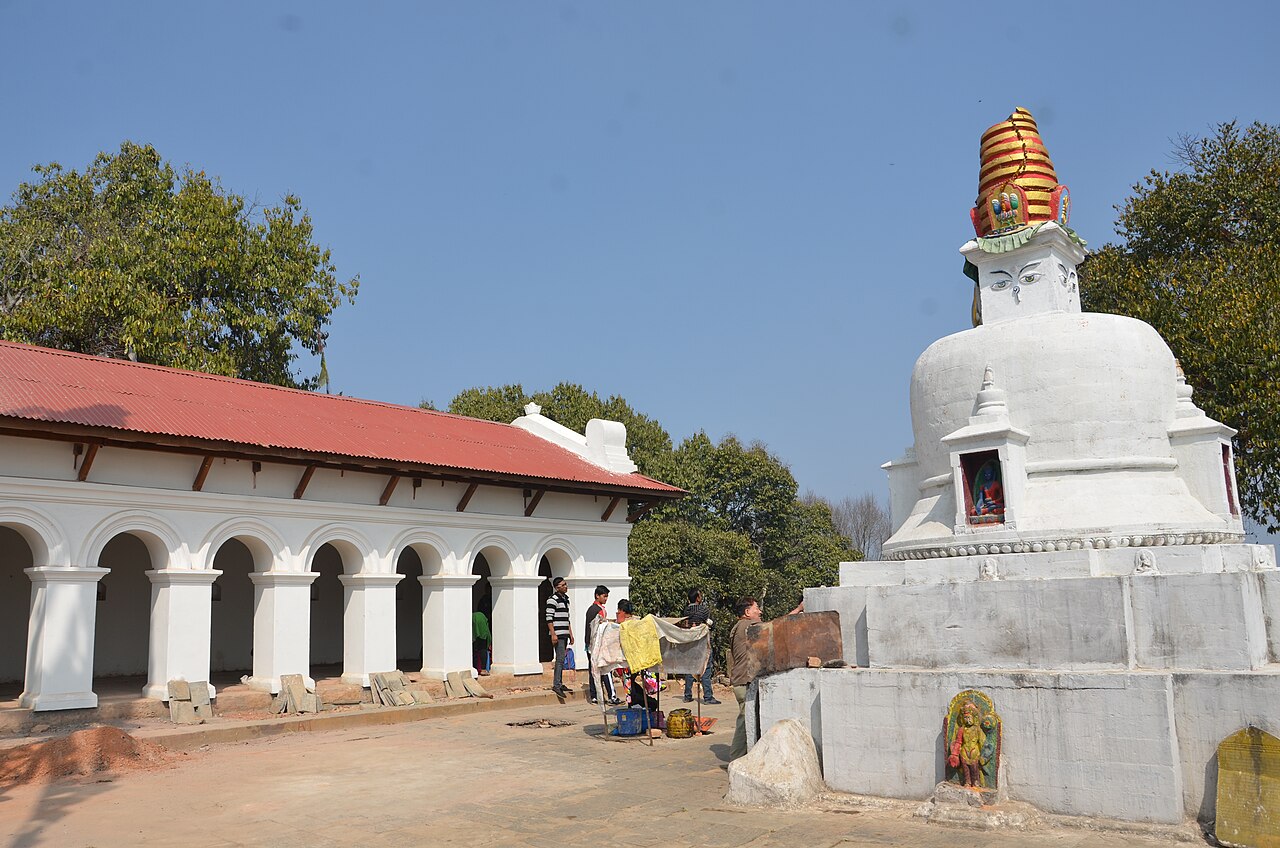 Stupa and shrine at Jamacho Gumba on Nagarjun Peak