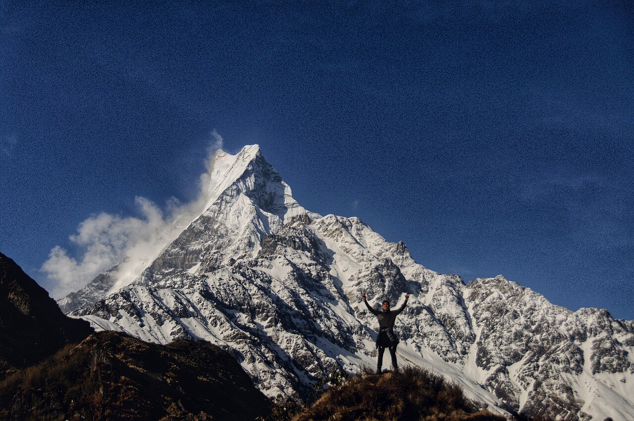 Machhapuchhre rising above the Mardi Himal viewpoint