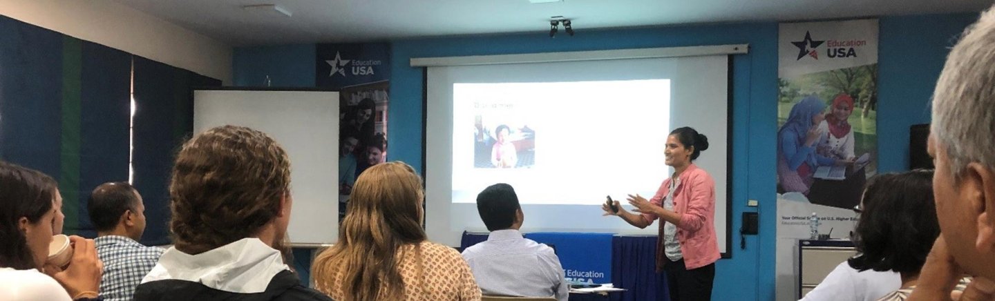 An EducationUSA session at USEF-Nepal